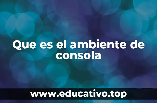 Que es el ambiente de consola