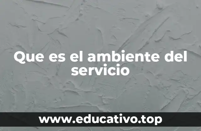 Que es el ambiente del servicio