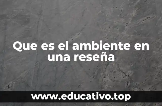 Que es el ambiente en una reseña