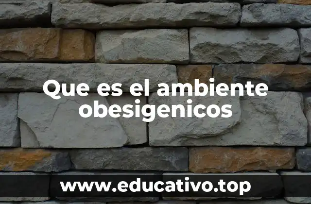 Que es el ambiente obesigenicos
