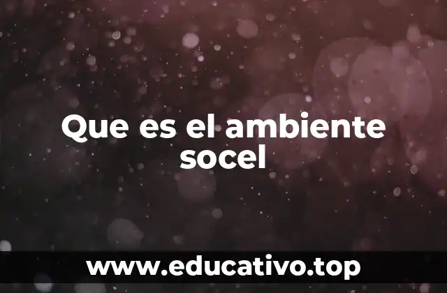 Que es el ambiente socel