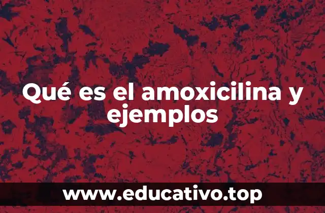 Qué es el amoxicilina y ejemplos