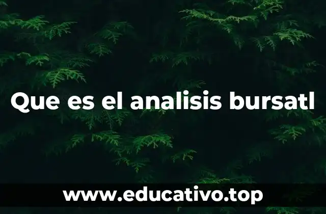 Que es el analisis bursatl