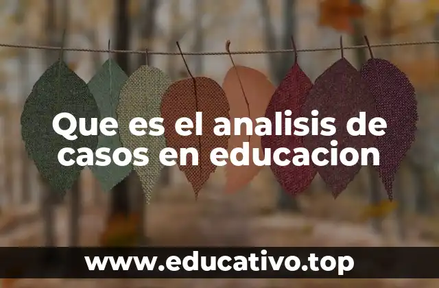 Que es el analisis de casos en educacion