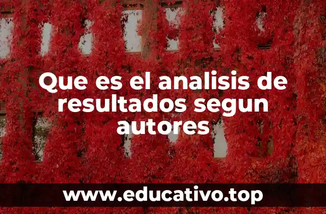 Que es el analisis de resultados segun autores