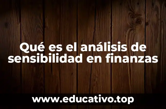 Qué es el análisis de sensibilidad en finanzas