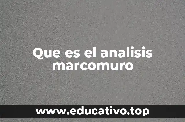 Que es el analisis marcomuro