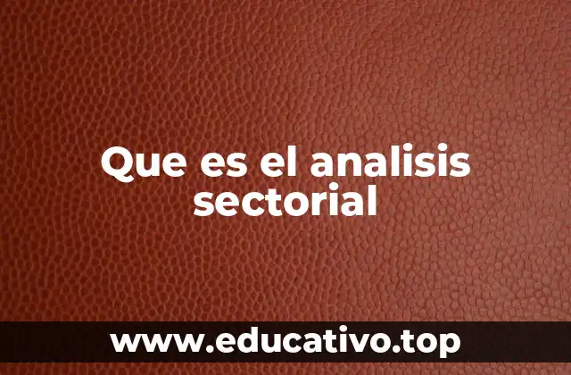 Que es el analisis sectorial