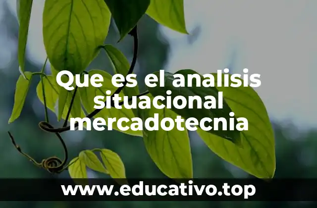 Que es el analisis situacional mercadotecnia
