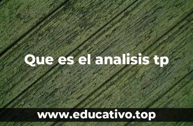 Que es el analisis tp