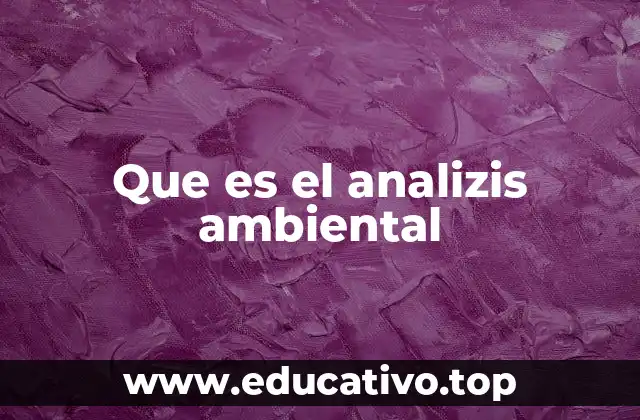 Que es el analizis ambiental