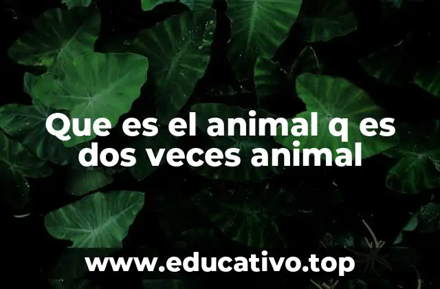 Que es el animal q es dos veces animal