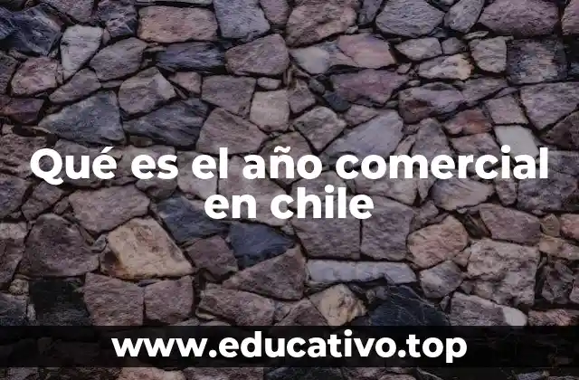 Qué es el año comercial en chile