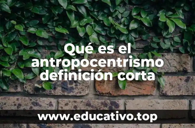 Qué es el antropocentrismo definición corta
