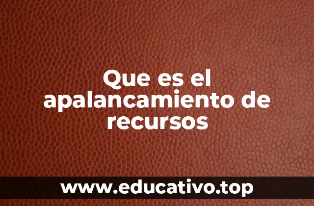 Que es el apalancamiento de recursos