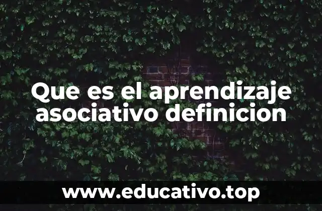 Que es el aprendizaje asociativo definicion