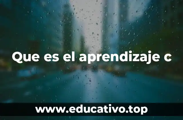 Que es el aprendizaje c