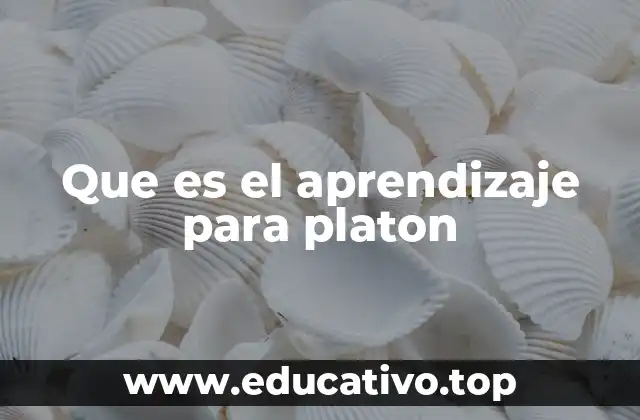 Que es el aprendizaje para platon