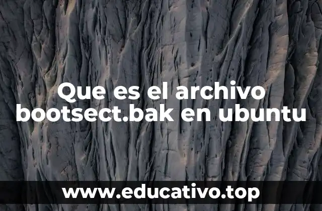 Que es el archivo bootsect.bak en ubuntu