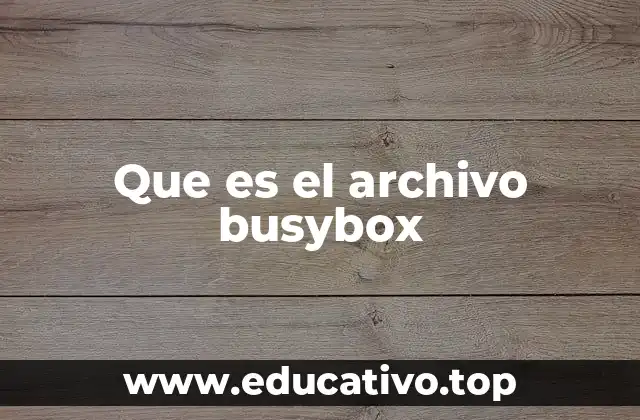 Que es el archivo busybox