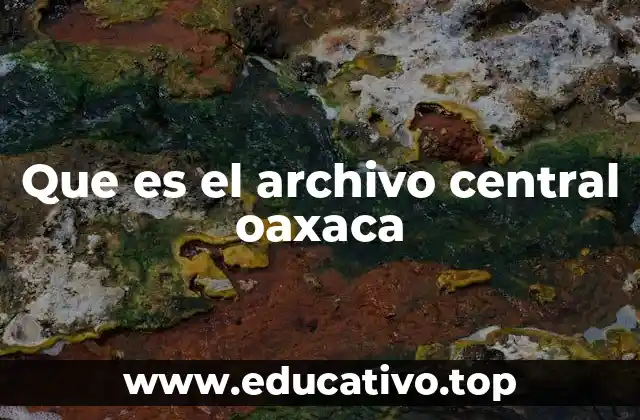 Que es el archivo central oaxaca