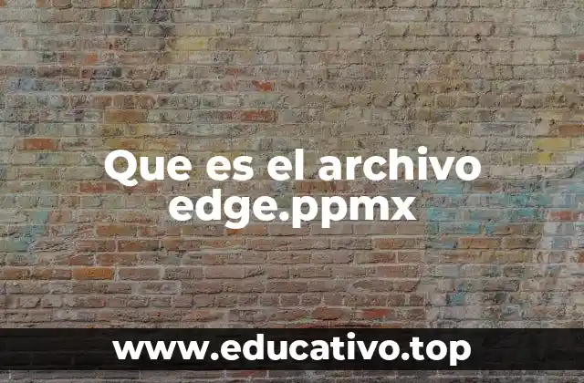 Que es el archivo edge.ppmx