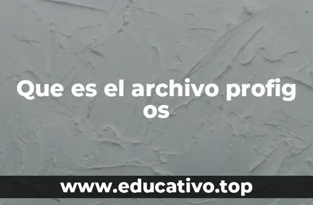 Que es el archivo profig os