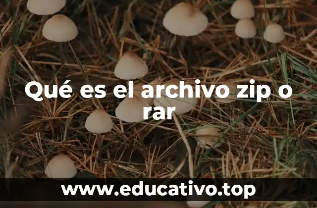 Qué es el archivo zip o rar