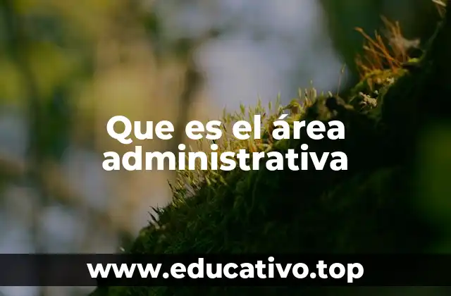 Que es el área administrativa