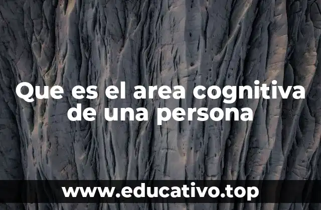 Que es el area cognitiva de una persona