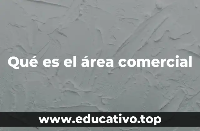Qué es el área comercial