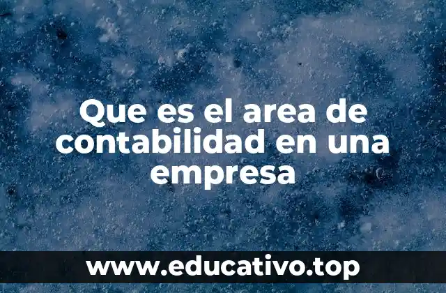 Que es el area de contabilidad en una empresa