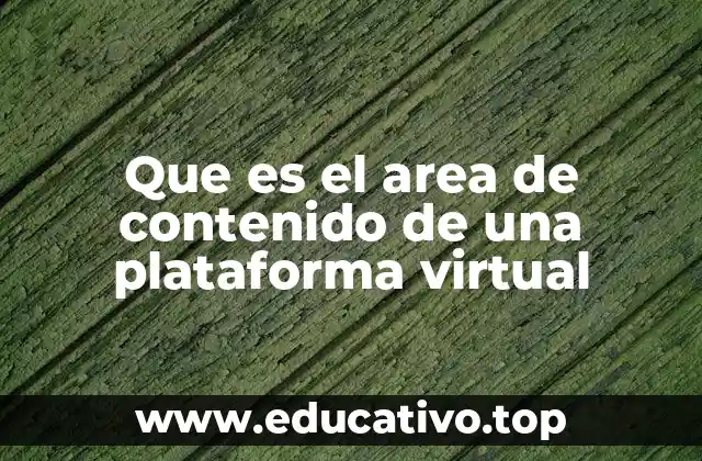 Que es el area de contenido de una plataforma virtual