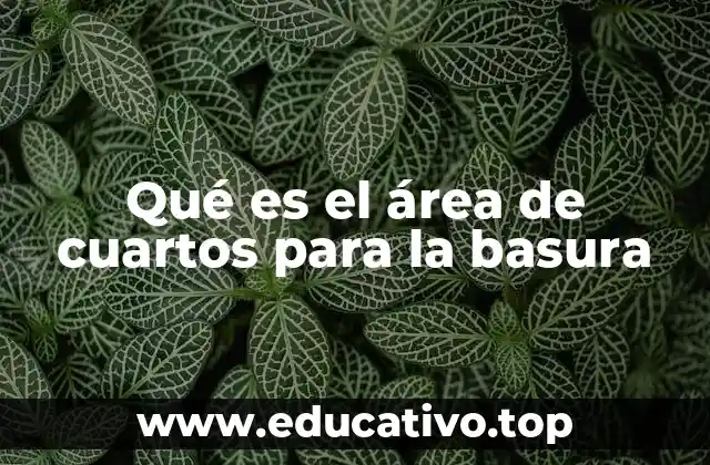 Qué es el área de cuartos para la basura