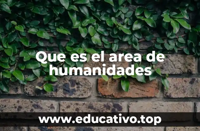Que es el area de humanidades