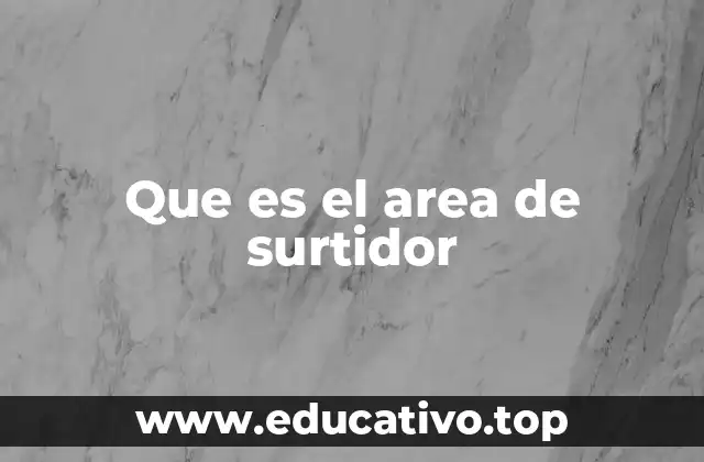 Que es el area de surtidor