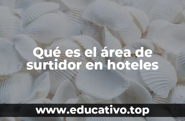 Qué es el área de surtidor en hoteles