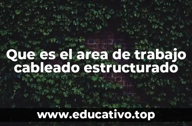 Que es el area de trabajo cableado estructurado