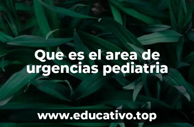 Que es el area de urgencias pediatria