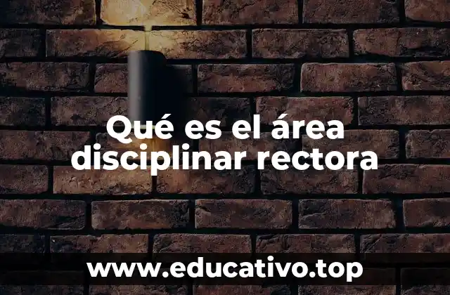 Qué es el área disciplinar rectora