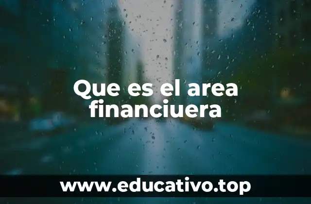 Que es el area financiuera