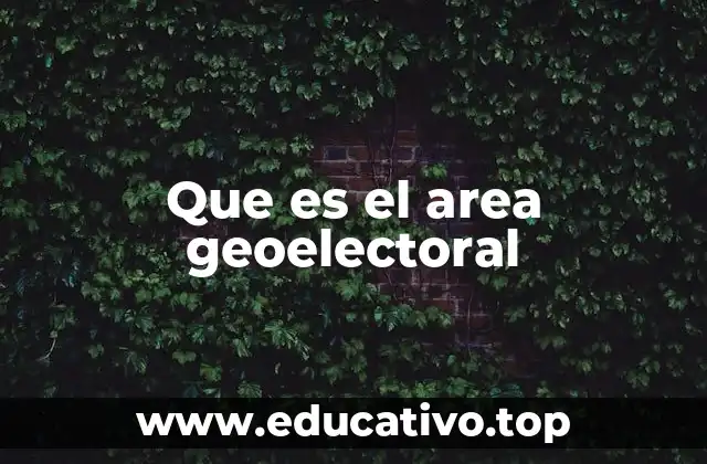 Que es el area geoelectoral