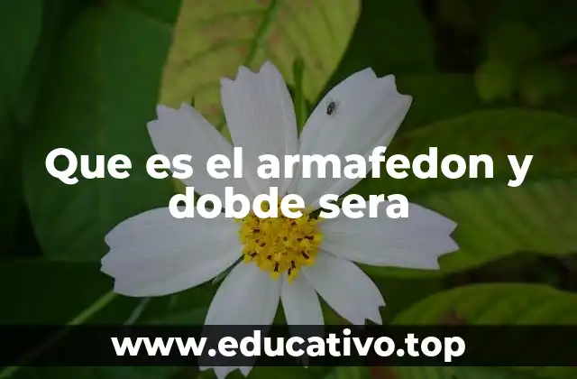 Que es el armafedon y dobde sera