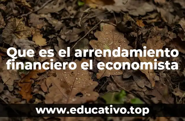 Que es el arrendamiento financiero el economista