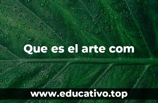 Que es el arte com