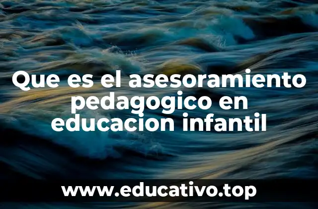Que es el asesoramiento pedagogico en educacion infantil