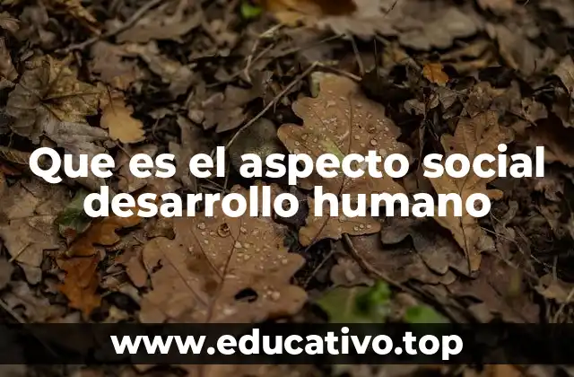 Que es el aspecto social desarrollo humano