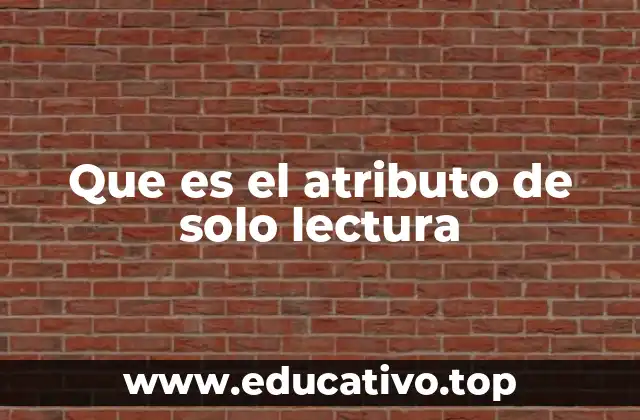 Que es el atributo de solo lectura
