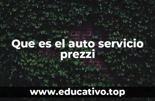 Que es el auto servicio prezzi