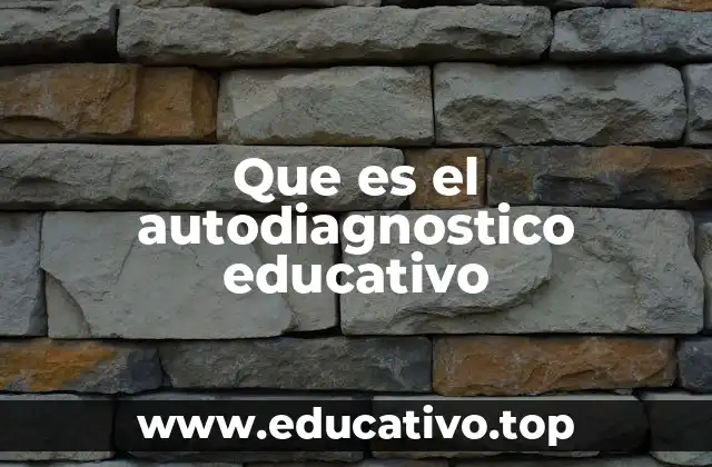 Que es el autodiagnostico educativo